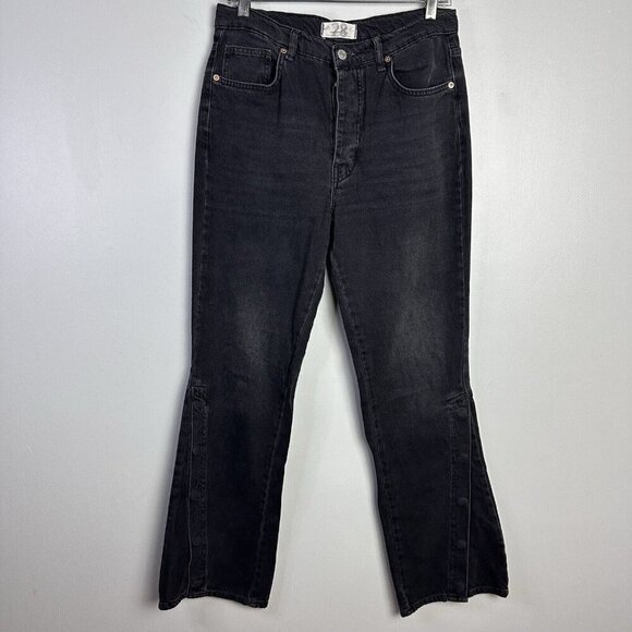 Free People Denim - Free People We‎ the Free Button Fly Flare Jeans Womens Size 28 (28x30) Black